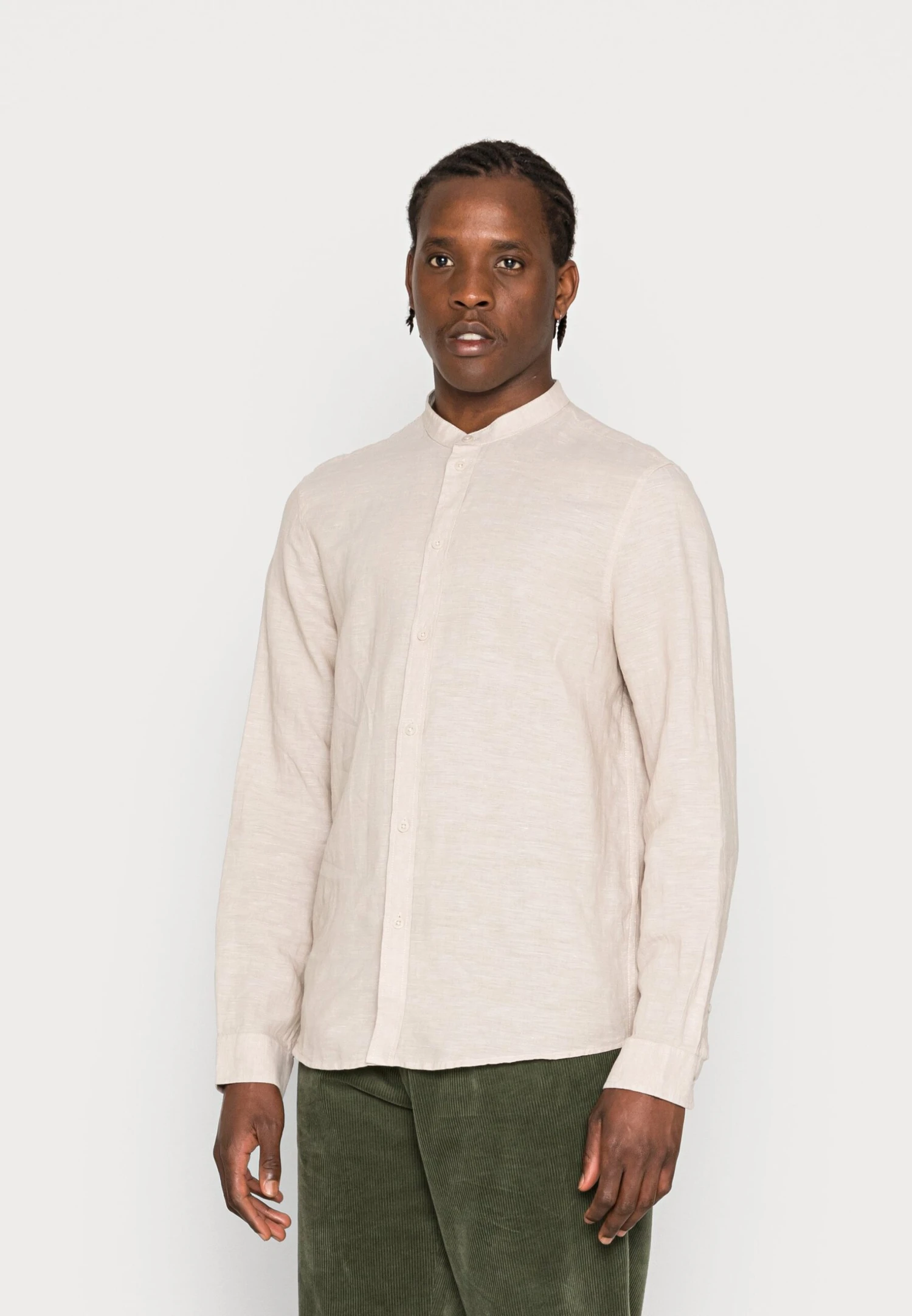 Pier One Overhemd - Mottled Beige 1 Pier One Overhemd - Mottled Beige