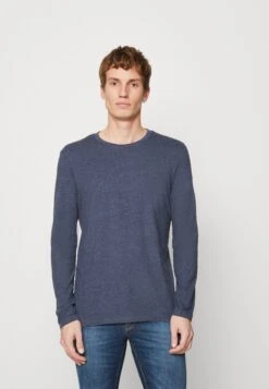 Pier One Longsleeve - Mottled Dark Blue/Light Brown/Off-White -Pier One 0e1473e0b15d4184a1c5205f60ccb542