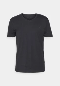 Pier One V Neck Bird Tonal 3 Pack - T-Shirt Basic - Light Brown/White/Dark Blue -Pier One 16dbb85cde8744eb9c849392873d7433