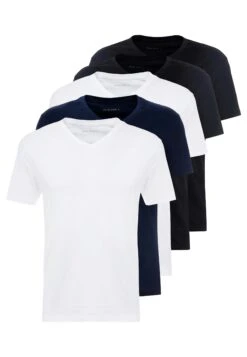 Pier One 5 Pack - T-Shirt Basic - White/Blue/Black 10 Pier One 5 Pack - T-Shirt Basic - White/Blue/Black -Pier One 2819a515ceaa41a7b996144dea7390c3
