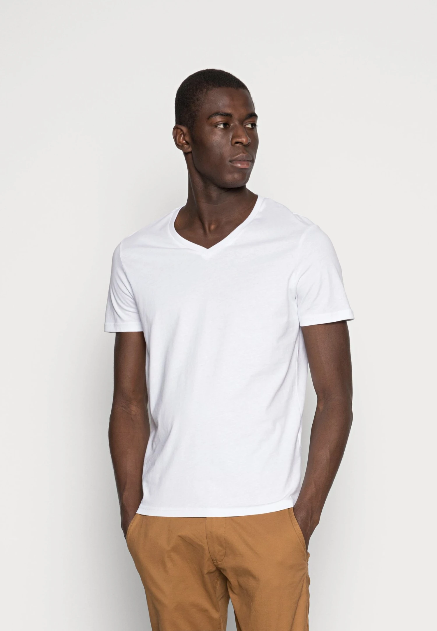 Pier One 5 Pack - T-Shirt Basic - White/Blue/Black 2 Pier One 5 Pack - T-Shirt Basic - White/Blue/Black - Afbeelding 2