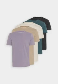 Pier One 5 Pack - T-Shirt Basic - White/Off-White/Lilac 16 Pier One 5 Pack - T-Shirt Basic - White/Off-White/Lilac -Pier One 457fc2dd907744f0aad3de7198ff6a0b