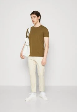 Pier One 5 Pack - T-Shirt Basic - Black/Light Blue/Khaki/Mint/Beige