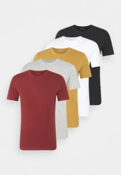 Pier One 5 Pack - T-Shirt Basic - Brown/White/Black 16 Pier One 5 Pack - T-Shirt Basic - Brown/White/Black -Pier One 5678841ae5a9410890b230c08f47da25