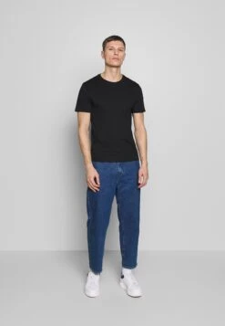 Pier One 5 Pack - T-Shirt Basic - Black/White/Blue