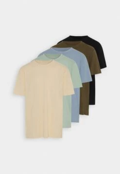 Pier One 5 Pack - T-Shirt Basic - Mint/Off-White/Khaki -Pier One 5b5778993dfc4612b1bc7d2cac39f5f3