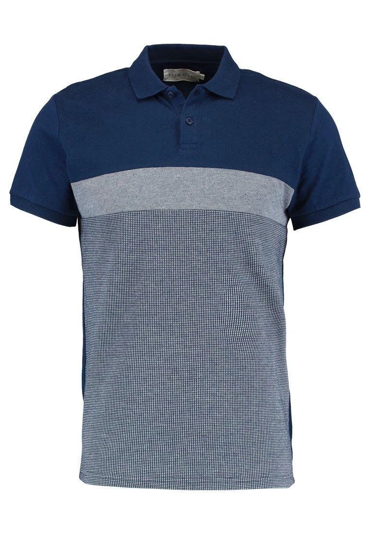 Pier One Poloshirt - Dark Blue/Mottled Grey 5 Pier One Poloshirt - Dark Blue/Mottled Grey - Afbeelding 5