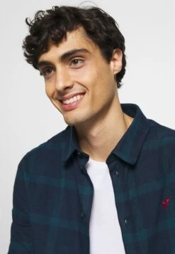 Pier One Overhemd - Dark Blue/Teal -Pier One 60ff006a248a4e558dbde6647cd82b01