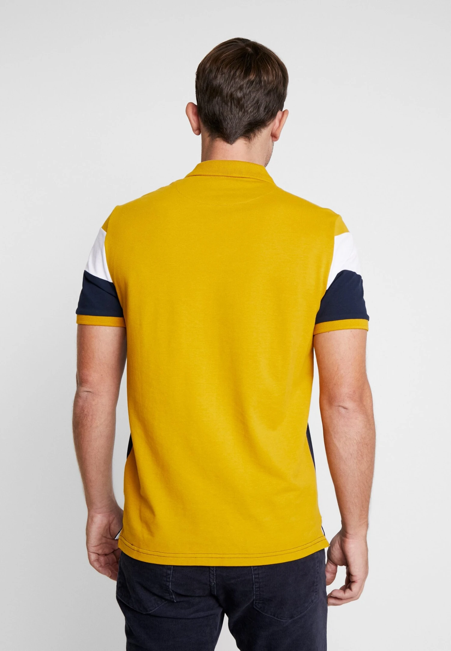 Pier One Poloshirt - Dark Blue/Mustard 3 Pier One Poloshirt - Dark Blue/Mustard - Afbeelding 3