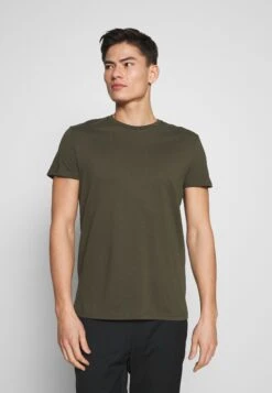 Pier One 5 Pack - T-Shirt Basic - Olive/ White/ Navy /Yellow /Black -Pier One 6388f246a6aa4b66b3d378922f10759e