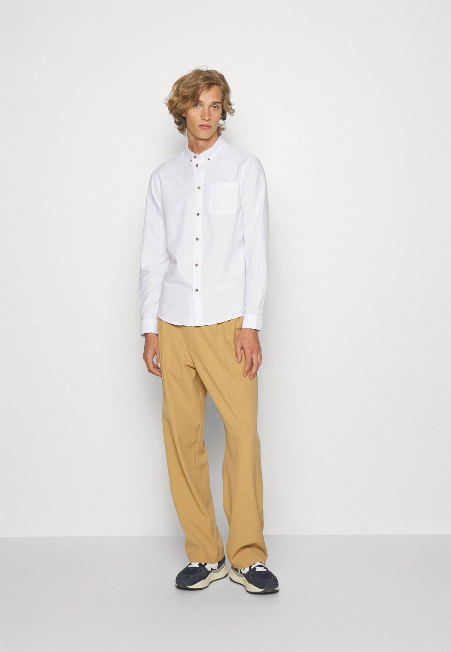 Pier One 2 Pack - Overhemd - White/Light Blue 1 Pier One 2 Pack - Overhemd - White/Light Blue