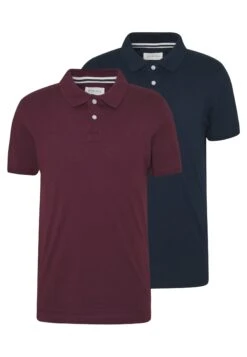Pier One 2 Pack - Poloshirt - Dark Blue/Bordeaux -Pier One 776db89a31b246aa84d9aeff2a53f14d