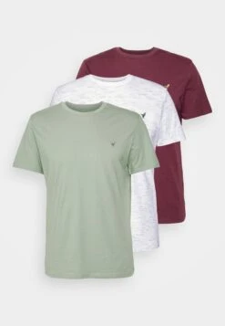 Pier One 3 Pack - T-Shirt Basic - Off-White/Bordeaux/Mint -Pier One 7f1520e84b4b4a0887f6c635d2c31b24