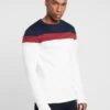Pier One Longsleeve - Offwhite/Dark Blue