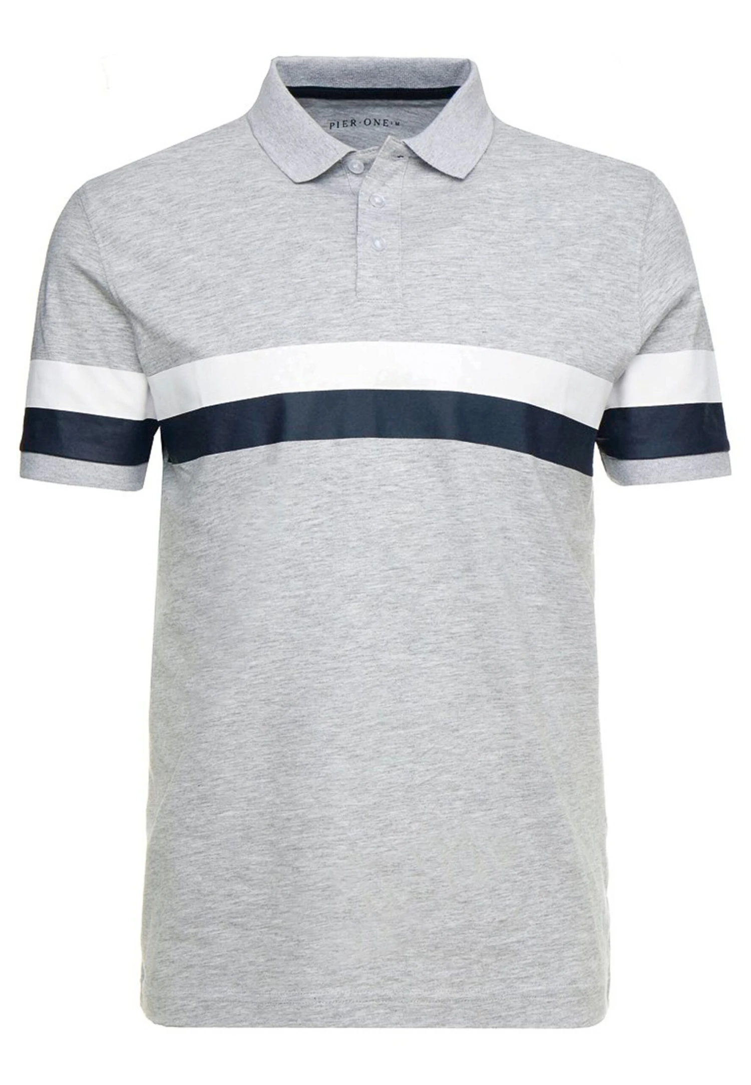 Pier One Poloshirt - Mottled Light Grey 5 Pier One Poloshirt - Mottled Light Grey - Afbeelding 5