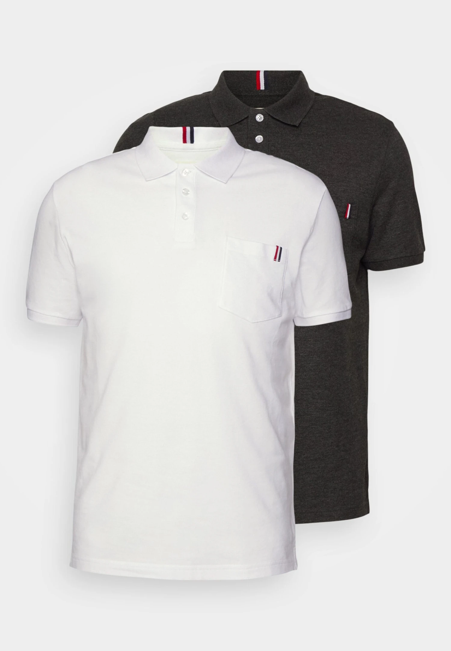 Pier One 2 Pack - Poloshirt - 103 - Dark Grey_001 - White 5 Pier One 2 Pack - Poloshirt - 103 - Dark Grey_001 - White - Afbeelding 5