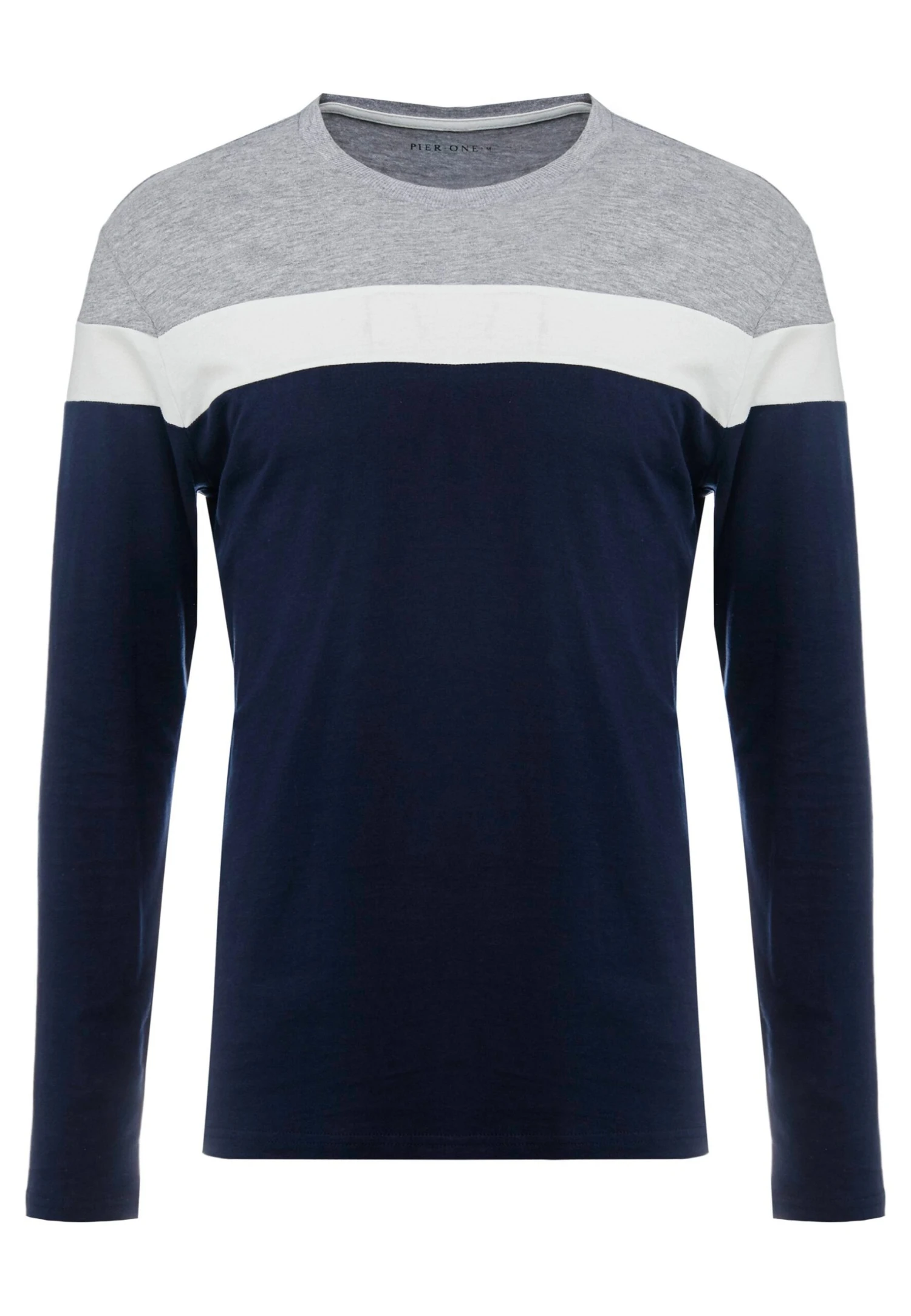 Pier One Longsleeve - Grey/Dark Blue 4 Pier One Longsleeve - Grey/Dark Blue - Afbeelding 4