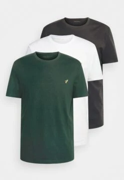 Pier One 3 Pack - T-Shirt Basic - White, Black, Dark Green -Pier One cb0ef94bb9d04e7684206d4a10c4d311