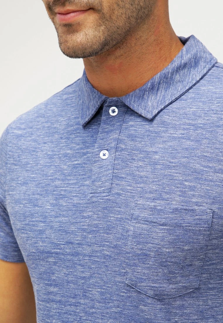 Pier One Poloshirt - Blue Melange 4 Pier One Poloshirt - Blue Melange - Afbeelding 4