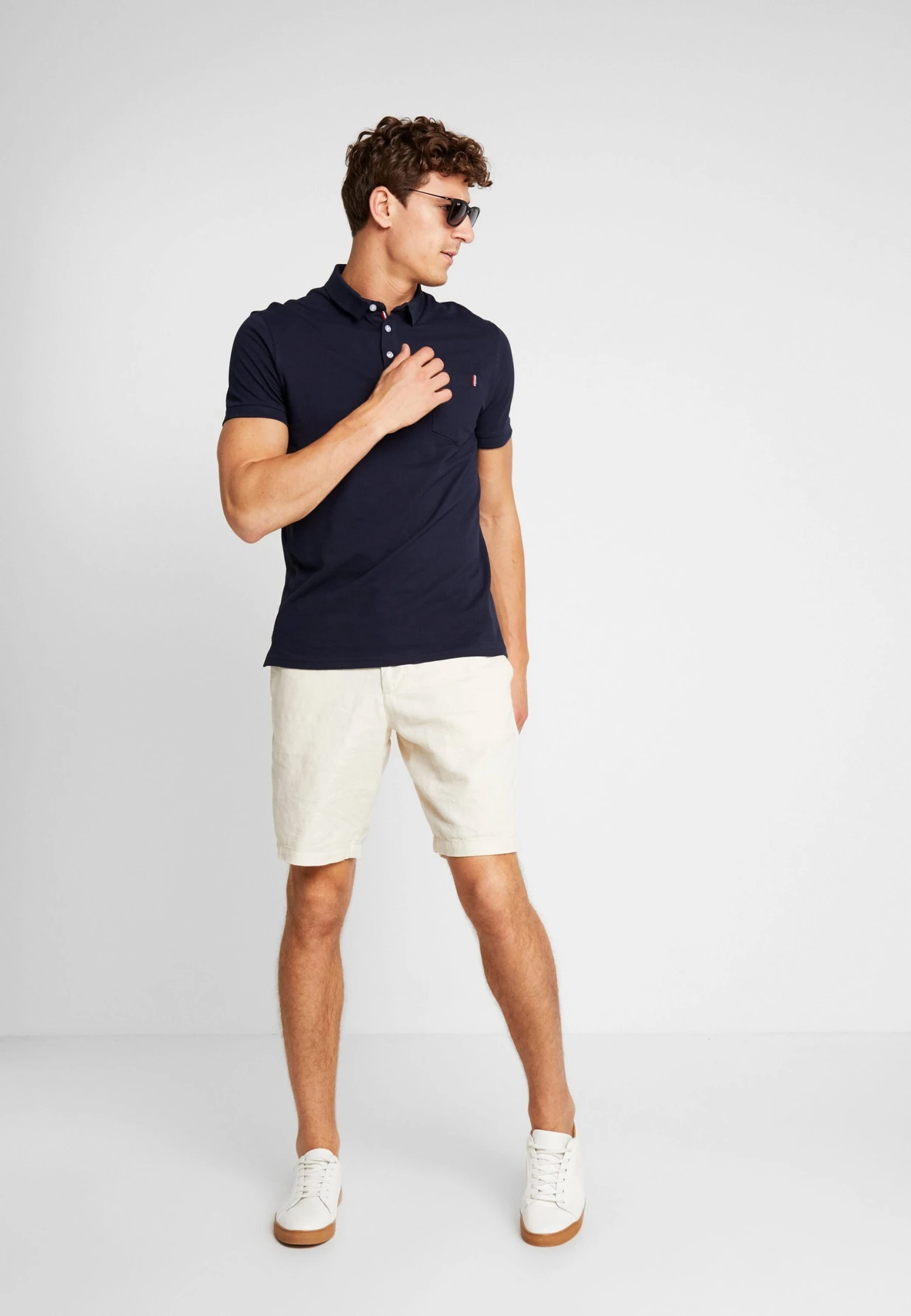 Pier One Tricolore Trim- Poloshirt - Dark Blue 2 Pier One Tricolore Trim- Poloshirt - Dark Blue - Afbeelding 2