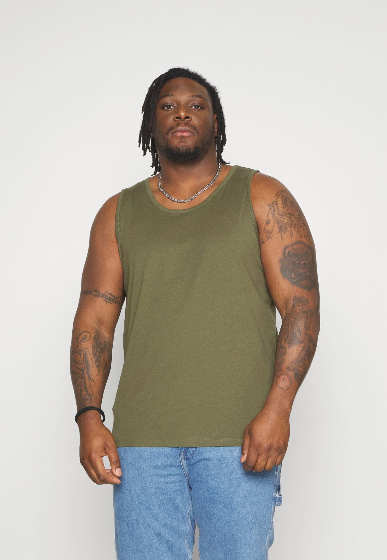 Pier One 3 Pack- Top - Black/Grey/Khaki 6 Pier One 3 Pack- Top - Black/Grey/Khaki - Afbeelding 6