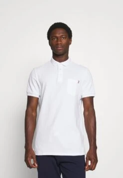 Pier One Tricolore Trim- Poloshirt - White