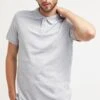Pier One Basic - Poloshirt - Light Grey Melange